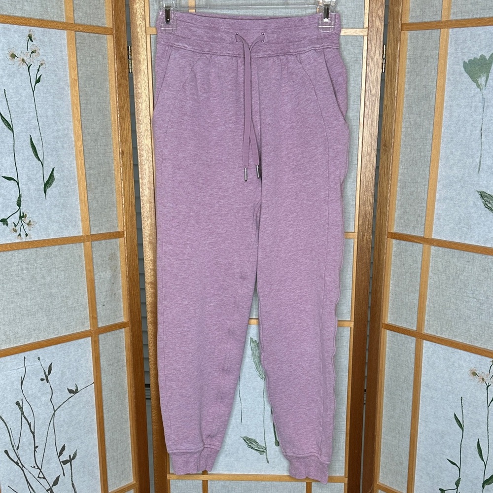 Lululemon Athletica Scuba High-Rise Joggers in Heather Pink Taupe Size 0